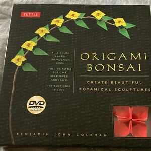Origami Bonsai set NIB with folding papers, book and DVD. By Tuttle.